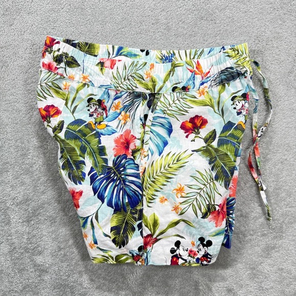 Tommy Bahama x Disney Shorts Women XXS Linen Tropical Mickey Minnie Mouse NWT - Picture 5 of 12